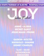 Joy Klokgebouw 13 dec - 2 tickets, Tickets en Kaartjes, Evenementen en Festivals, Twee personen