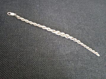 Zilveren koord armband 925 6mm beschikbaar voor biedingen