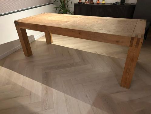 Grote massief houten(teak) eettafel, Huis en Inrichting, Tafels | Eettafels, Gebruikt, 50 tot 100 cm, 200 cm of meer, Vijf personen of meer