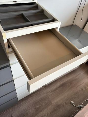 Malm ladekast sieradenkast wit met spiegel 40x123cm - afbeelding 5