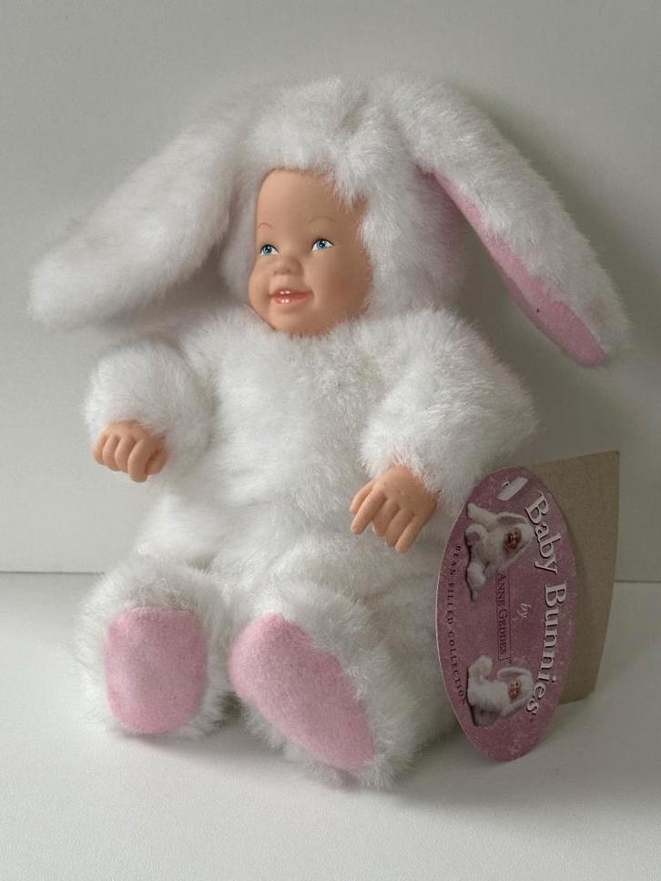 Baby Konijntje wit 20 cm, Anne Geddes, Verzamelen, Poppen, Nieuw, Pop, Ophalen of Verzenden