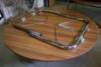 Sterke ronde eettafels metaal melamine klaptafel Ø170 tafel, Ophalen, Gebruikt, 150 tot 200 cm, Rond