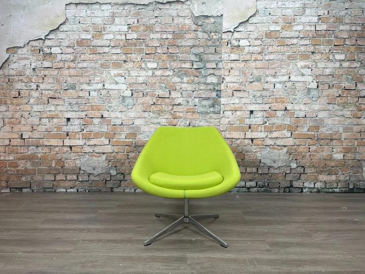 Allermuir Open A640 geelgroen bij TheReSales, Huis en Inrichting, Fauteuils, Zo goed als nieuw, Metaal, Stof, 50 tot 75 cm, 75 tot 100 cm