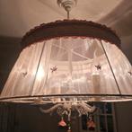 Prachtige brocante oude vintage lamp met roosjes, Ophalen of Verzenden, Gebruikt