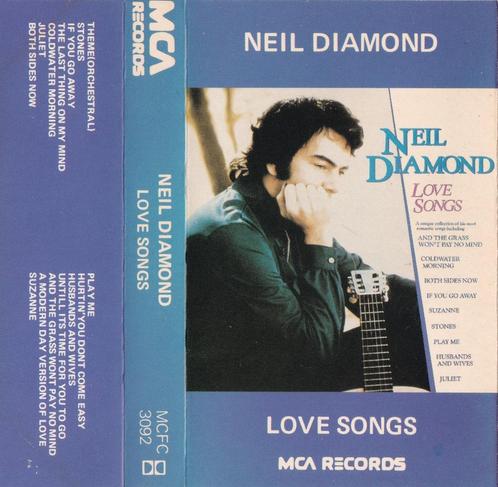 Cassettebandje Neil Diamond – Love Songs, Cd's en Dvd's, Cassettebandjes, Gebruikt, Origineel, Pop, 1 bandje, Ophalen of Verzenden