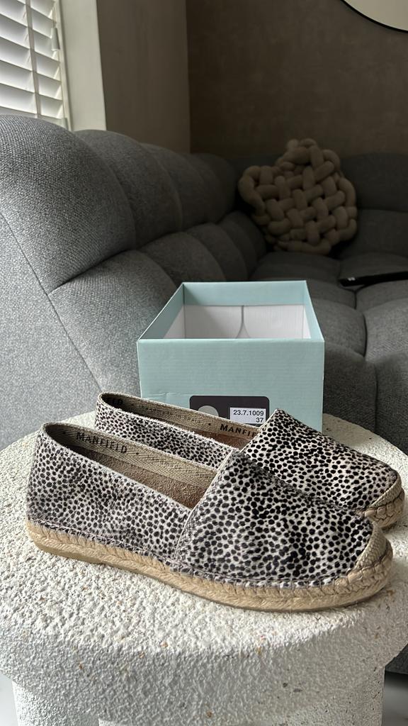 Manfield espadrilles maat 37 leer nieuw!, Kleding | Dames, Schoenen, Overige kleuren, Verzenden, Nieuw, Espadrilles of Moccasins