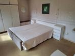 Boxspring tweepersoons bed 160 x 200 cm, Ophalen, Gebruikt, Tweepersoons, Grijs