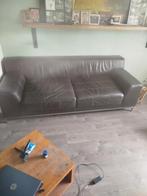 Leren bank, Huis en Inrichting, Banken | Bankstellen, Ophalen, Gebruikt, Tweepersoons