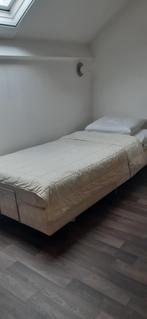 Boxspringbedden, Ophalen, 90 cm, Eenpersoons, Beige