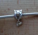 zilveren bedel uil voor o.a pandora [095], Sieraden, Tassen en Uiterlijk, Bedels, Overige merken, Gebruikt, Verzenden, 1 bedel