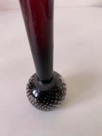 Vintage Paars Spijkerglas Vaas,15,5 cm hoog, Gebruikt, Overige kleuren, Ophalen of Verzenden, Glas