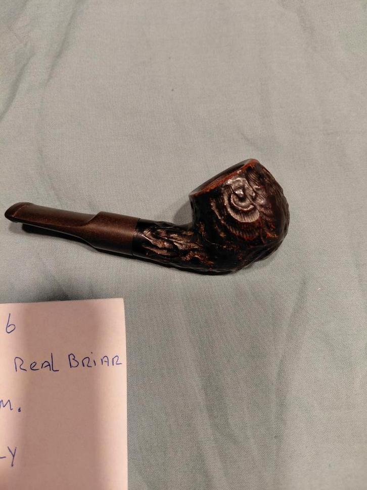 KAYOS REAL BRIAR Itali rookpijpje handgedecoreerd, Verzamelen, Rookartikelen, Aanstekers en Luciferdoosjes, Gebruikt, (Water)pijp