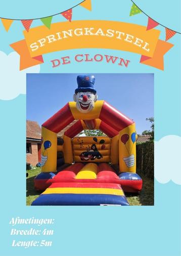 Springkussen de clown te huur beschikbaar voor biedingen