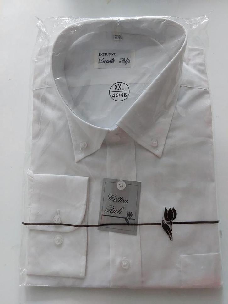 Overhemd wit maat XXL - 45/46 🆕️ ( in seal ), Kleding | Heren, Grote Maten, Nieuw, Overhemd, Wit, Ophalen of Verzenden