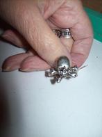 Ring Zilverkleur Skull Model Leuk model Maat 20, 20 of groter, Nieuw, Dame of Heer, Zilver