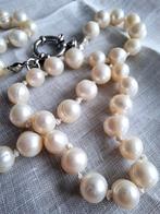 Schitterend collier met èchte parels individueel geknoopt., Ophalen of Verzenden