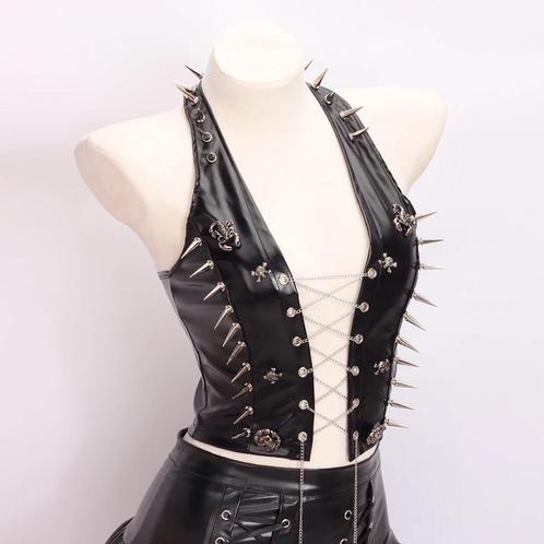 Zwart open korset met spikes dames vrouwen punk corset, Kleding | Dames, Ondergoed en Lingerie, Body of Korset, Zwart, Verzenden