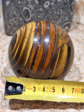 Tijgeroog Bol - 725 gram - 7,9 cm - Australië beschikbaar voor biedingen
