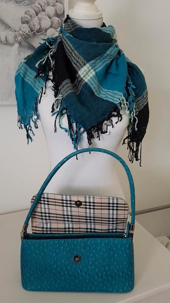 2-delig setje turquoise tas en sjaal.
O.Villavi, Sieraden, Tassen en Uiterlijk, Tassen | Damestassen, Nieuw, Handtas, Blauw, Ophalen of Verzenden