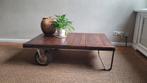 Industriële salontafel oude palletwagen, Huis en Inrichting, Tafels | Salontafels, Ophalen, 100 tot 150 cm, 50 tot 100 cm, Zo goed als nieuw