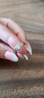 Gouden ring Lucardi 9k zirkonia maat 16, Ophalen of Verzenden, Dame, Goud, Goud