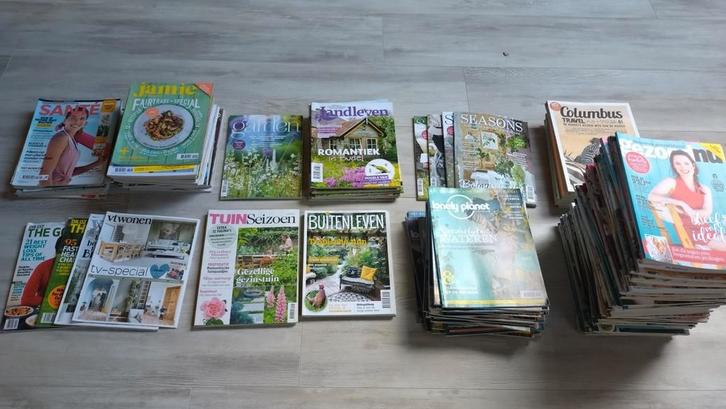 Flinke collectie tijdschriften, tuinieren, reizen, koken., Boeken, Tijdschriften en Kranten, Zo goed als nieuw, Sport en Vrije tijd