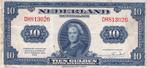10 GULDEN   WILHELMINA  1943, Postzegels en Munten, Bankbiljetten | Nederland, Verzenden, 10 gulden