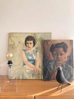 Prachtig portret, schilderij, jonge vrouw, Mobach, Ophalen of Verzenden