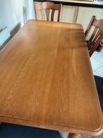 Houten Eettafel met Stoelen, Ophalen, Gebruikt, Landelijk, 4 tot 6 stoelen