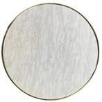 Bistro terrastafel marmerlook 60 rond tafelblad met messing, Info@edvonline.nl, Inductorstraat 9 b Veenendaal, Nieuw, Ophalen of Verzenden