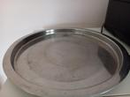 Ikea serveerblad diameter 38 cm zilverkleur, stainless steel, Ophalen of Verzenden, Rond, Overige materialen, Schaal