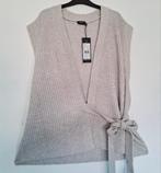Nieuw Gebreid Zandkleurig YESTA Wikkel Vest Mt 4- 54/56, Beige, Trui of Vest, Ophalen of Verzenden, Nieuw