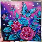 Gemaakt vlinder kaart, Daimend painting., Ophalen of Verzenden, Zo goed als nieuw