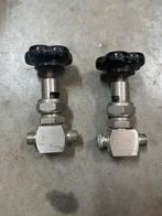 2x RVS 316L afsluit kranen, Ophalen of Verzenden, Gebruikt