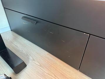 Tweepersoons Bed Ikea BRIMNES zwart met opberglades 160x200 - afbeelding 3