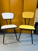 Vintage retro formica kinderstoeltjes kinderstoelen, Ophalen, Gebruikt, Stoel(en)