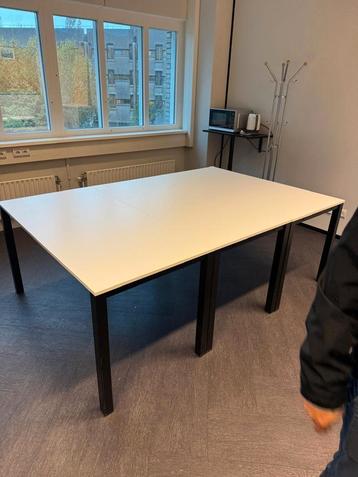Partij of los )  kantinetafel 140x70 zwart / wit  beschikbaar voor biedingen