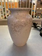vintage Scheurich West Germany vaas in bruin en wit keramiek, Overige kleuren, Aardewerk of Porselein, Ophalen of Verzenden, Zo goed als nieuw