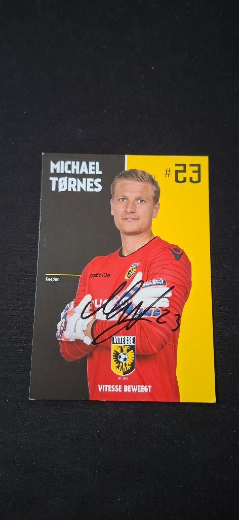 Spelerskaart met handtekening; Michael Tornes # Vitesse, Verzenden, Nieuw, Vitesse, Spelerskaart