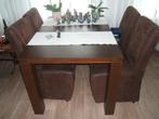 Tafel + 4 stoelen (I), Ophalen, Zo goed als nieuw, 4 tot 6 stoelen