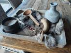 Landelijke dienblad met decoratieve accessoires, Huis en Inrichting, Woonaccessoires | Overige, Ophalen, Gebruikt