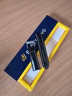 Breitling 22mm zwart croco leer met gesp, Sieraden, Tassen en Uiterlijk, Overige Accessoires, Gebruikt, Breitling SA, Ophalen of Verzenden