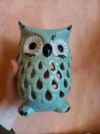 Mintkleurige uil kaarshouder lantaarn Gratis verzending, Overige materialen, Nieuw, Ophalen of Verzenden, Minder dan 25 cm
