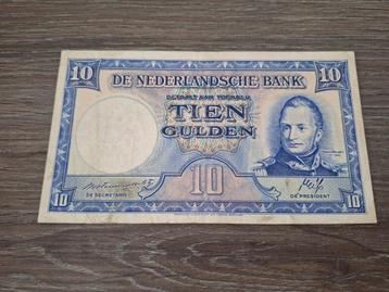 Net biljet 10 gulden Willem I / Staatsmijnen, 1945 beschikbaar voor biedingen
