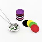 Aromatherapie Etherische Olie Diffuser Ketting + Medaillon, Sieraden, Tassen en Uiterlijk, Kettingen, Overige materialen, Verstelbaar