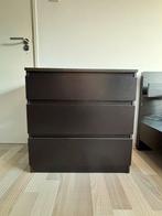 IKEA Malm ladekast zwartbruin - 3 lades, Huis en Inrichting, Kasten | Ladekasten, Ophalen, Overige materialen, Gebruikt, 50 tot 100 cm