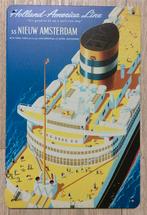 Holland America Line ss Nieuw Amsterdam Metal Wandbord, Ophalen of Verzenden, Nieuw, Kaart, Foto of Prent