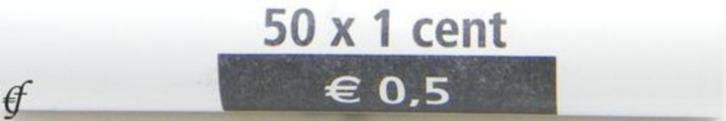50x 1 Eurocent Nederland 2005 in Niet Blinde Muntrol - UNC, Postzegels en Munten, Munten | Europa | Euromunten, Losse munt, 1 cent