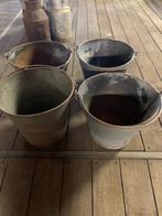 zinken spullen; emmers,melkkan,melkbus,voederbak kippen,zeef, Gebruikt, Minder dan 30 cm, Rond, Ophalen of Verzenden