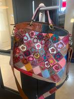 Patchwork Schoudertas Leer, Sieraden, Tassen en Uiterlijk, Tassen | Damestassen, Ophalen of Verzenden, Gebruikt, Overige kleuren